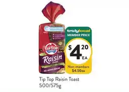 Foodworks Tip Top Raisin Toast offer