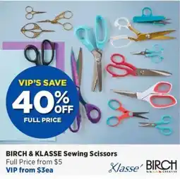 Spotlight BIRCH & KLASSE Sewing Scissors offer