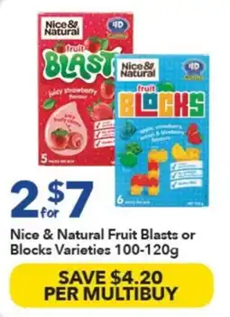 Ritchies Nice & Natural Fruit Blasts or Blocks Varieties offer