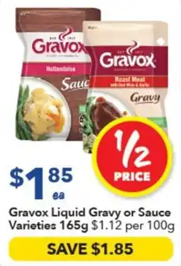 Ritchies Gravox Liquid Gravy or Sauce Varieties offer