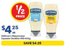 Ritchies Hellman's Mayonnaise Squeeze Varieties offer