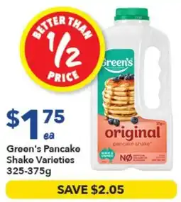 Ritchies Green's Pancake Shake Varieties offer