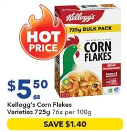 Ritchies Kellogg's Corn Flakes Varieties offer