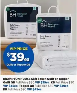 Spotlight Brampton House Soft Touch Quilt or Topper offer