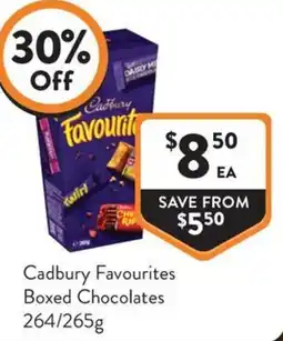 Foodworks Cadbury Favourites Boxed Chocolates offer