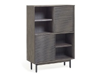 LivingStyles Mira Acacia Timber Display Cabinet offer