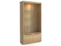 LivingStyles Nuoro Messmate Timber Display Cabinet, Double offer