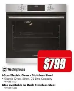 The Good Guys Westinghouse 60cm Electric Oven - Stainless Steel offer