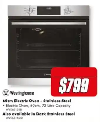 The Good Guys Westinghouse 60cm Electric Oven - Stainless Steel offer
