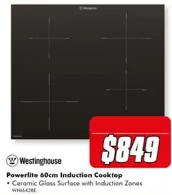 The Good Guys Westinghouse Powerlite 60cm Induction Cooktop offer