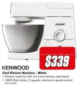 The Good Guys Kenwood Chef Kitchen Machine - White offer