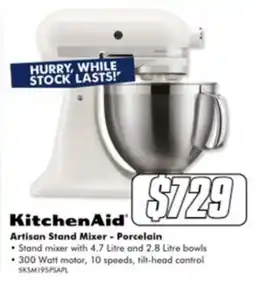 The Good Guys KitchenAid Artisan Stand Mixer - Porcelain offer