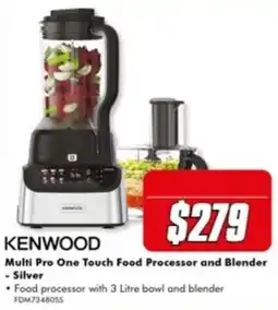 The Good Guys Kenwood Multi Pro One Touch Food Processor and Blender - Silver offer