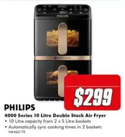 The Good Guys Philips 4000 Series 10 Litre Double Stack Air Fryer offer