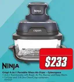 The Good Guys Ninja Crispi 4-in-1 Portable Glass Air Fryer - Cyberspace offer