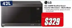 The Good Guys LG 42L 1200W NeoChef Smart Inverter Microwave - Matte Black offer