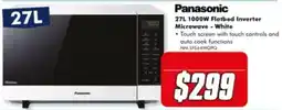 The Good Guys Panasonic 27L 1000W Flatbed Inverter Microwave - White offer