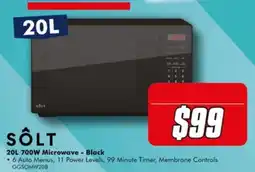 The Good Guys Sôlt 20L 700W Microwave - Black offer
