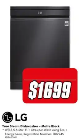 The Good Guys LG True Steam Dishwasher - Matte Black offer