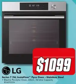 The Good Guys LG Series 7 76L InstaView™ Pyro Oven - Stainless Steel offer