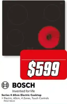 The Good Guys Bosch Series 4 60cm Electric Cooktop offer