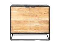 LivingStyles Luca Metal & Timber 2 Door Side Cabinet offer