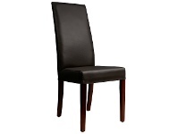 LivingStyles Sleek Leather Dining Chair, Dark Brown offer