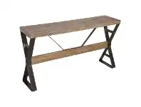 LivingStyles Massot Mango Wood & Metal Console Table, 140cm offer