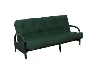 LivingStyles Alice Metal Futon Sofa Bed Frame (Excl. Mattress), Black offer