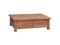 LivingStyles Cooper Solid Mountain Ash Timber Coffee Table with Drawers, 120cm offer