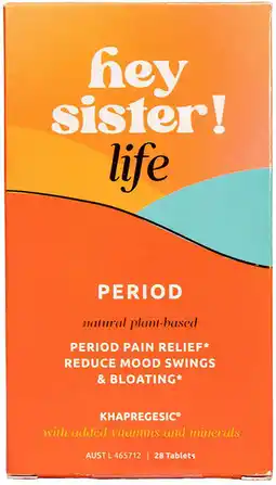 healthylife Hey Sister Life Period Pain 28 Tablets offer