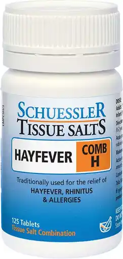 healthylife Schuessler Tissue Salts Comb H Hayfever 125 Tablets offer