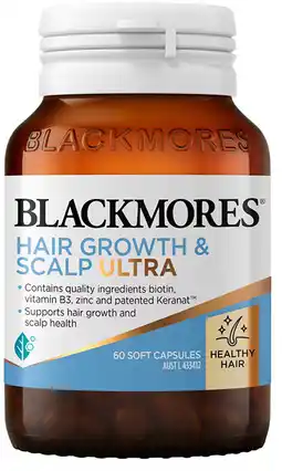 healthylife Blackmores Hair Growth + Scalp Ultra 60 Capsules offer