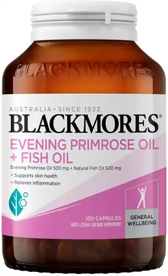Blackmores Evening Primrose Oil + Fish Oil 100 Capsules