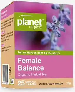 healthylife Planet Organic Female Balance 25 Tea Bags offer