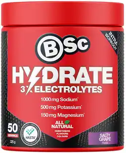 healthylife BSc Hydrate 3x Electrolytes Salty Grape offer