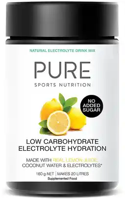 healthylife Pure Sports Nutrition Low Carb Electrolyte Hydration Powder Lemon offer