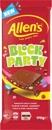 IGA NEW Allens Party Mix Chocolate Block offer