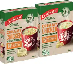 IGA Continental Classic Cup A Soup 2 Serve Selected Varieties offer