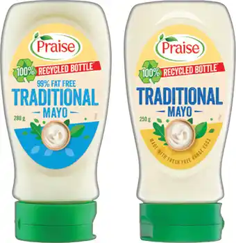 IGA Praise Traditional Squeeze Mayo 250‑280g Selected Varieties offer