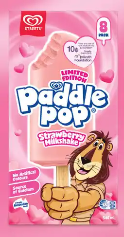 IGA NEW Streets Paddle Pop Strawberry Milkshake offer