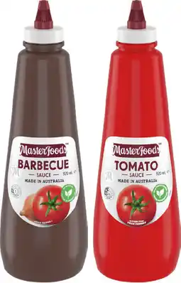 IGA MasterFoods Tomato or Barbecue Squeezy Sauce 920mL offer