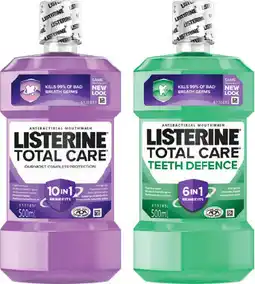 IGA Listerine Total Care Mouthwash Selected Varieties offer