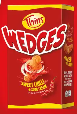 IGA NEW Thins Wedges Sweet Chilli & Sour Cream offer