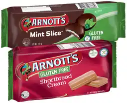 IGA Arnott’s Gluten Free Chocolate Mint Slice 141g, Shortbread Cream 144g or Tim Tam Original 150g offer