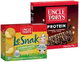 IGA Uncle Tobys Le Snak or Protein Bars 5‑6 Pack Selected Varieties offer