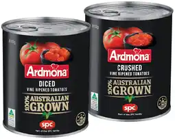 IGA Ardmona Diced or Crushed Tomatoes 810g offer