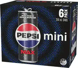 IGA Pepsi or Solo Mini Cans 6x250mL Selected Varieties offer