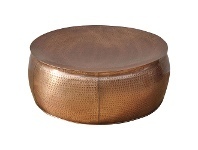 LivingStyles Zoumi Hammered Iron Round Coffee Table, 82cm, Copper offer