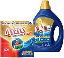IGA Dynamo Professional Capsules 29 Pack or Laundry Liquid 2 Litre Selected Varieties offer